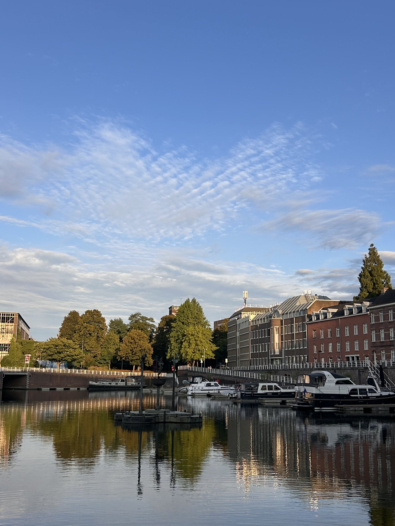 Canal view under blue skies